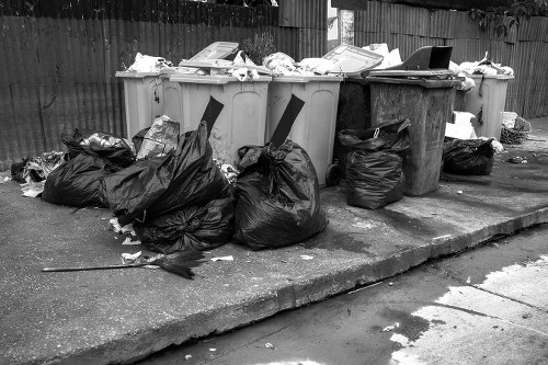 Dalston residential area with a skip rental
