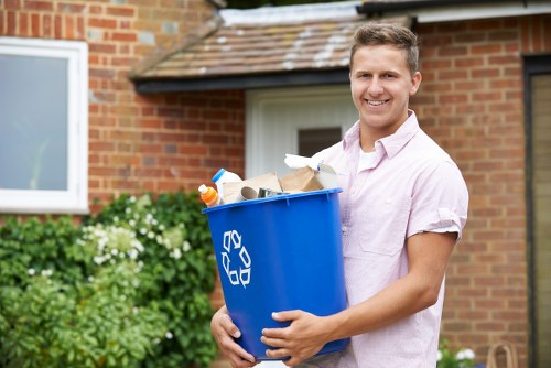Electric low-emission van used for Dalston skip deliveries